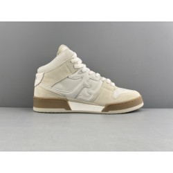 GT Fendi Match White Leather High-Tops