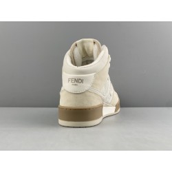 GT Fendi Match White Leather High-Tops