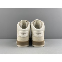 GT Fendi Match White Leather High-Tops