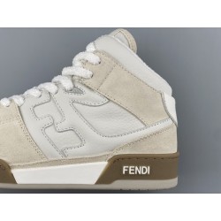 GT Fendi Match White Leather High-Tops