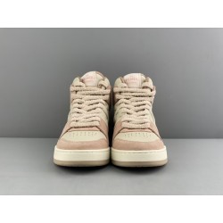 GT Fendi Match Beige Pink Leather High-Tops