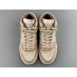 GT Fendi Match Beige Pink Leather High-Tops