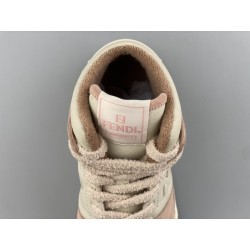 GT Fendi Match Beige Pink Leather High-Tops