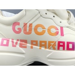 GT Gucci Rhyton Pablo Dalcielo Print Sneaker Orange