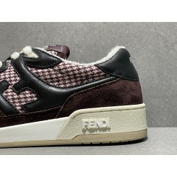 GT Fendi Match Burgundy Suede Houndstooth 7E1495AKXHF1IDC