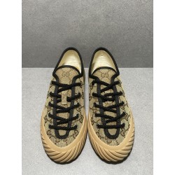 GT Gucci Low GG Camel Ebony Canvas Sneaker