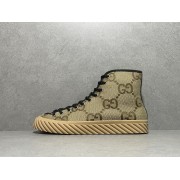 GT Gucci High Maxi GG Sneaker Camel and Ebony Canvas ‎ 703034 UKOH0 2590