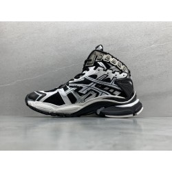 GT Balenciaga Runner High White Black 695764 W3RH2 9010