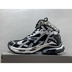 GT Balenciaga Runner High White Black 695764 W3RH2 9010