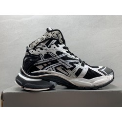 GT Balenciaga Runner High White Black 695764 W3RH2 9010