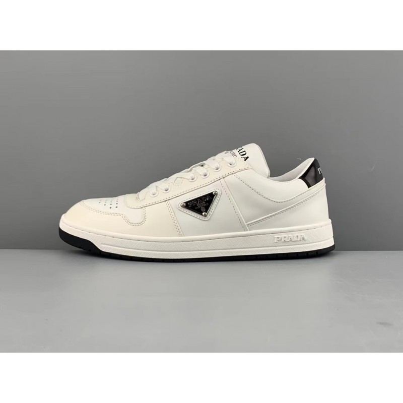 GT Prada Downtown Leather Sneakers White Black