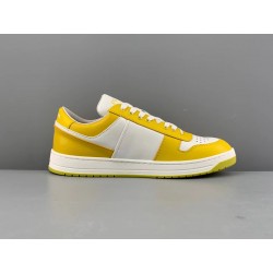 GT Prada Downtown Leather Sneakers White Sun Yellow  2EE364_3LKG_F0A7U