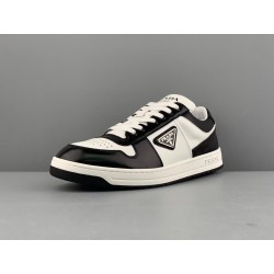 GT Prada Downtown Leather Sneakers White Black