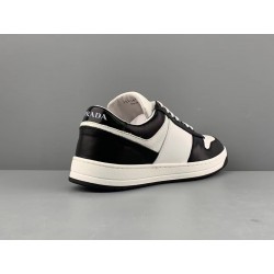 GT Prada Downtown Leather Sneakers White Black