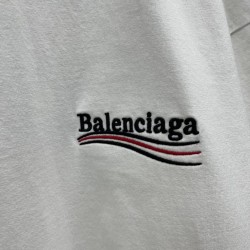 GT Balenciaga POLITICAL CAMPAIGN LONG SLEEVE TEE  T-SHIRT OVERSIZED IN WHITE