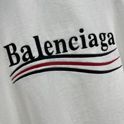 GT Balenciaga POLITICAL CAMPAIGN LONG SLEEVE TEE  T-SHIRT OVERSIZED IN WHITE