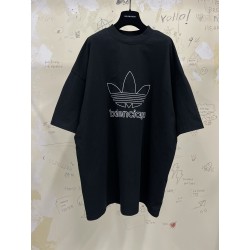 GT Balenciaga ADIDAS TEE T-SHIRT OVERSIZED IN BLACK