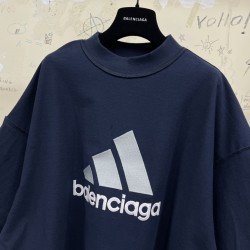 GT Balenciaga ADIDAS TEE T-SHIRT OVERSIZED IN Navy 731769TNVA64356