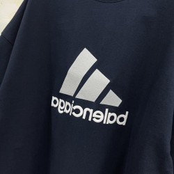 GT Balenciaga ADIDAS TEE T-SHIRT OVERSIZED IN Navy 731769TNVA64356