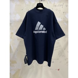 GT Balenciaga ADIDAS TEE T-SHIRT OVERSIZED IN Navy 731769TNVA64356