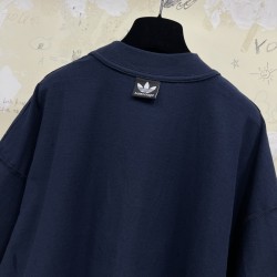 GT Balenciaga ADIDAS TEE T-SHIRT OVERSIZED IN Navy 731769TNVA64356