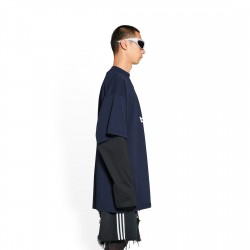 GT Balenciaga ADIDAS TEE T-SHIRT OVERSIZED IN Navy 731769TNVA64356