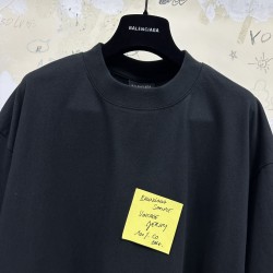 GT Balenciaga Sticky Note T-Shirt Tee Black 739028TOVD41055