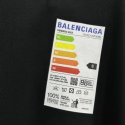 GT Balenciaga Energy Label T-Shirt Tee Black 744454TOVD69012