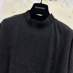 GT Balenciaga Rhinestones All Over T-Shirt Tee Black