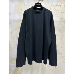 GT Balenciaga Back Collar Logo Embroidered Long Sleeve T-Shirt