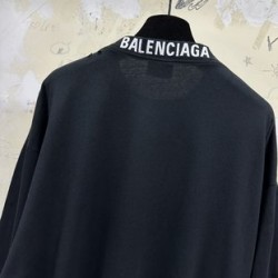 GT Balenciaga Back Collar Logo Embroidered Long Sleeve T-Shirt