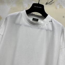 GT Balenciaga Back Collar Logo Embroidered Tee T-Shirt White GT Balenciaga Back Collar Logo Embroidered Tee T-Shirt White