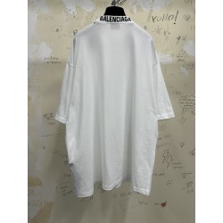 GT Balenciaga Back Collar Logo Embroidered Tee T-Shirt White GT Balenciaga Back Collar Logo Embroidered Tee T-Shirt White