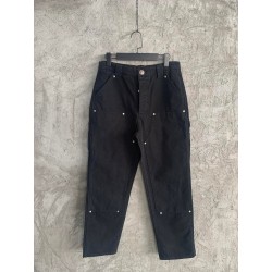 GT Chrome Heart Black Double Knee Pants