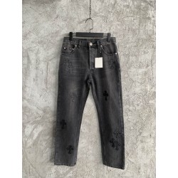 GT Chrome Heart Black Denim With 19 Cross Patch