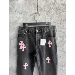 GT Chrome Heart Black Denim With 20 Cross Patch