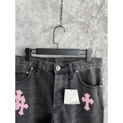 GT Chrome Heart Black Denim With 20 Cross Patch