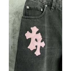 GT Chrome Heart Black Denim With 20 Cross Patch