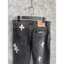 GT Chrome Heart Black Denim With 20 Cross Patch