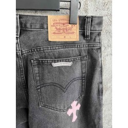 GT Chrome Heart Black Denim With 20 Cross Patch