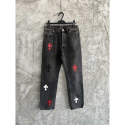 GT Chrome Heart Black Denim With 20 Cross Patch Bred 