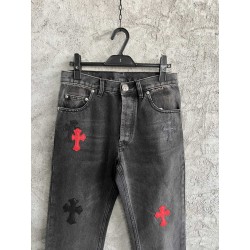 GT Chrome Heart Black Denim With 20 Cross Patch Bred 