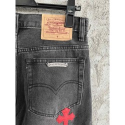 GT Chrome Heart Black Denim With 20 Cross Patch Bred 