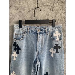 GT Chrome Heart Denim With 34 Multicolour Cross Patch