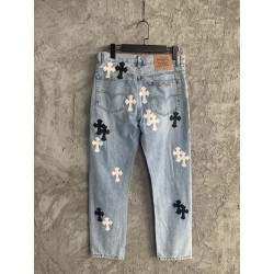 GT Chrome Heart Denim With 34 Multicolour Cross Patch