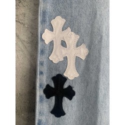 GT Chrome Heart Denim With 34 Multicolour Cross Patch