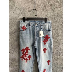 GT Chrome Heart Denim With 27 Red Cross Patch