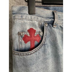 GT Chrome Heart Denim With 27 Red Cross Patch