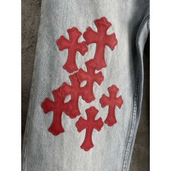 GT Chrome Heart Denim With 27 Red Cross Patch