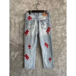 GT Chrome Heart Denim With 27 Red Cross Patch